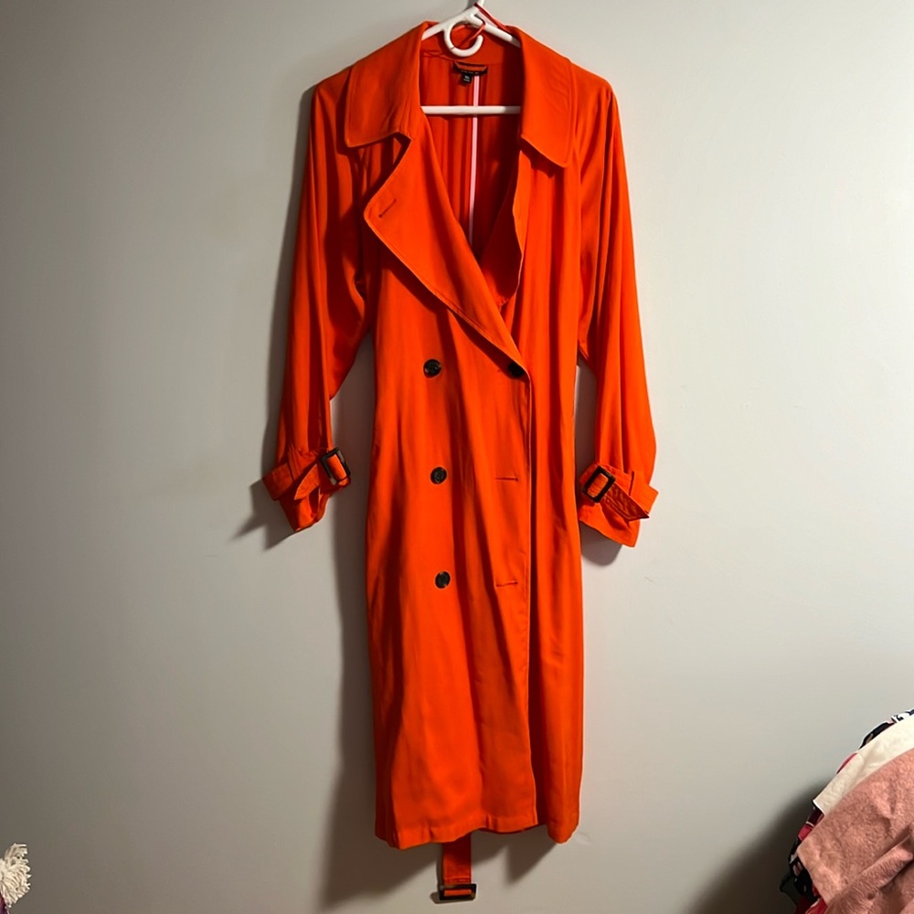 Topshop | Orange Batwing Trench Coat